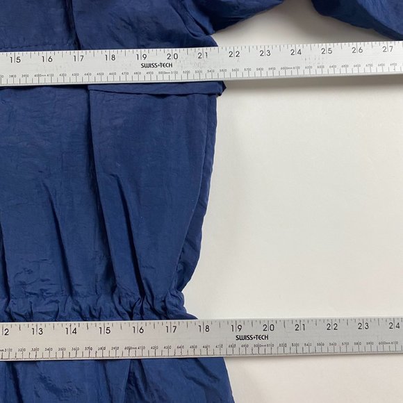 Vintage 90s Nike Full Zip Windbreaker Jacket Women’s Medium 10-12 Blue Nylon - Picture 14 of 16